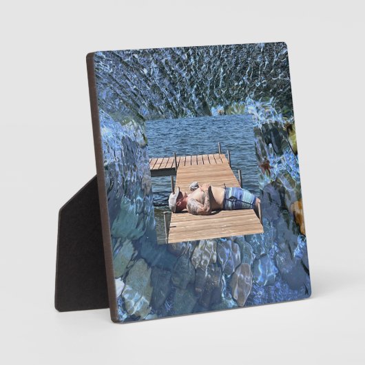 Wasser, Bach, Dampf, Unterwassersteine Fotoplatte (Vorderseite)