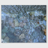 Wasser, Bach, Dampf, Unterwassersteine Geschenkpapier (Flach)