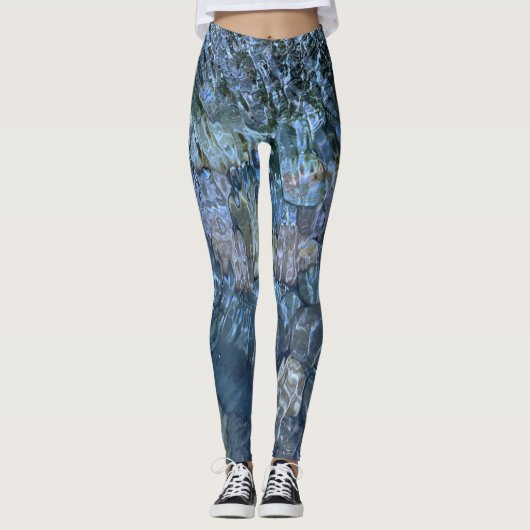 Wasser, Bach, Dampf, Unterwassersteine Leggings (Vorderseite)