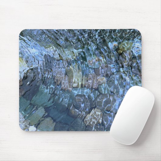 Wasser, Bach, Dampf, Unterwassersteine Mousepad (Mit Mouse)