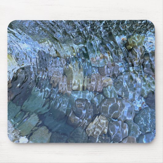 Wasser, Bach, Dampf, Unterwassersteine Mousepad (Vorne)