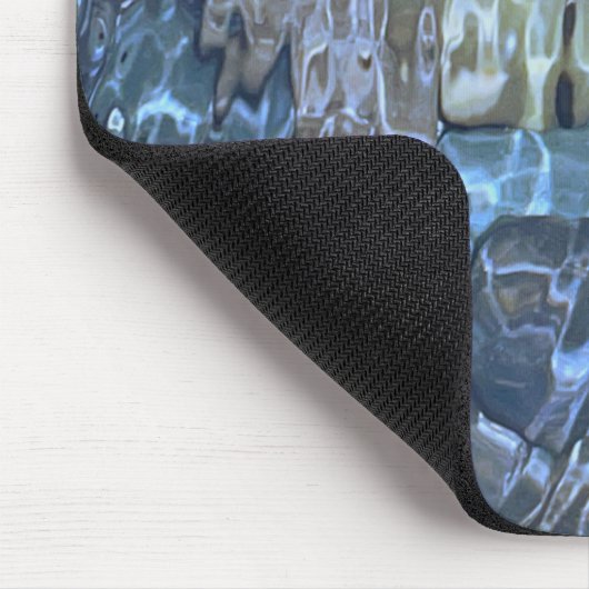 Wasser, Bach, Dampf, Unterwassersteine Mousepad (Ecke)