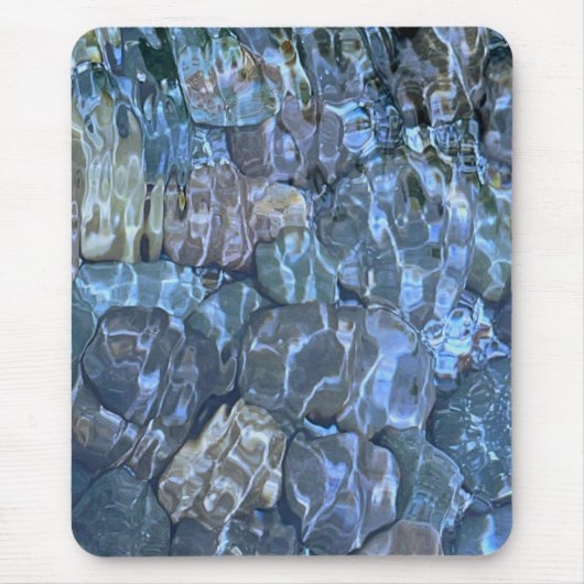 Wasser, Bach, Dampf, Unterwassersteine Mousepad (Vorne)