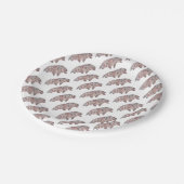 Wasser-Bär Tardigrade Pappteller (Schrägansicht)