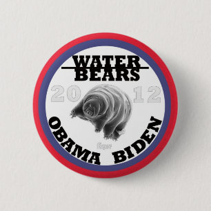 Wasser-Bären für Obama/Biden 2012 Button