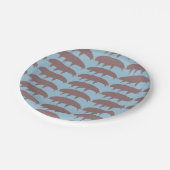 Wasser-Bärn-Tardigrade Silhouette-niedliches Pappteller (Schrägansicht)