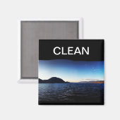 Wasser Berge saubere Geschirrspüler Magnet (Vorderseite/Rückseite)