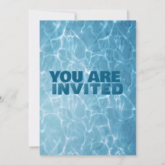 Wasser Birthday Splash Pool Sommer Celebrate Einladung (Rückseite)