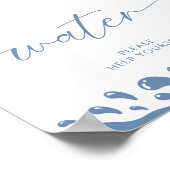 Wasser bitte helfen Sie sich selbst, dass der Blau Poster (Ecke)