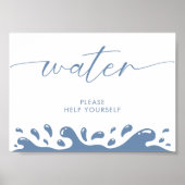 Wasser bitte helfen Sie sich selbst, dass der Blau Poster (Vorne)