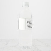 Wasser Bitte Wasser Flaschenetikett Wasserflaschenetikett (Rückseite)