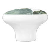 Wasser-Blätter - Watercolor Keramikknauf (Seitenansicht)