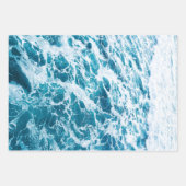 Wasser Blau und Weiße Ozeane Geschenkpapier Set (Vorderseite 3)