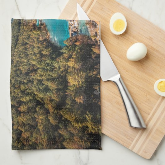 Wasser | Blue Moon Lake, China Geschirrtuch (Viertel Falte)