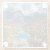 Wasser | Blue Moon Lake, China Glasuntersetzer (Rückseite)