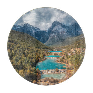 Wasser Blue Moon Lake, China Schneidebrett