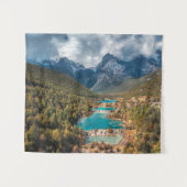 Wasser | Blue Moon Lake, China Wandteppich (Vorderseite (Horizontal))