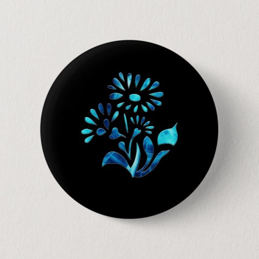 Wasser Blume Zwei Aufkleber Button (Vorderseite)