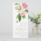 WASSER BLUSH GREEN FLORAL PEONY WATERCOLOR WEDD EINLADUNG (Stehend Vorderseite)