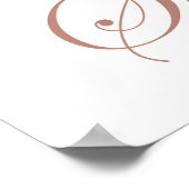 WASSER BLUSH PINK ROSE FLORAL BRAUTPARTY WILLKOMME POSTER (Ecke)