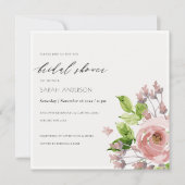 WASSER BLUSPINK WASSERFARBENES BRAUTPARTY EINLADUNG (Vorderseite)