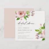 WASSER BLUSPINK WASSERFARBENES BRAUTPARTY EINLADUNG (Vorne/Hinten)