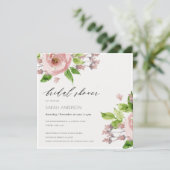 WASSER BLUSPINK WASSERFARBENES BRAUTPARTY EINLADUNG (Stehend Vorderseite)