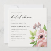 WASSER BLUSPINK WASSERFARBENES BRAUTPARTY EINLADUNG (Vorderseite)