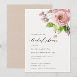 WASSER BLUSPINK WASSERFARBENES BRAUTPARTY EINLADUNG