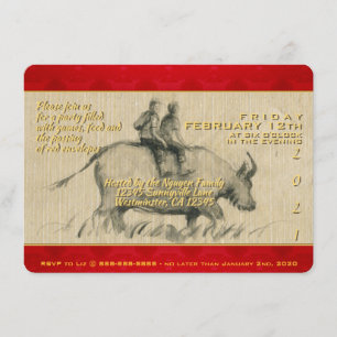 Wasser Buffalo Kinder Chinesisch im Jahr 2021 PhIn Einladung