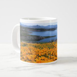 Wasser California Lake with Golden Poppies Jumbo-Tasse