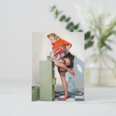 Wasser Cooler Button nach oben Postkarte (Stehend Vorderseite)