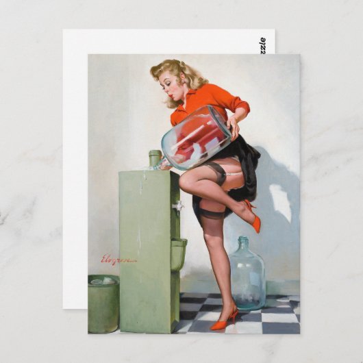 Wasser Cooler Button nach oben Postkarte (Vorne/Hinten)