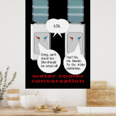 Wasser Cooler Gespräch Poster (Küche)