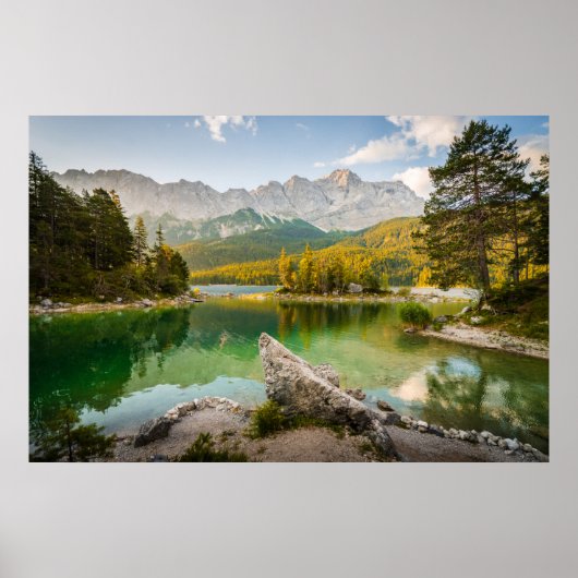 Wasser | Dachstein Mountain Lake Deutschland Poster (Vorne)