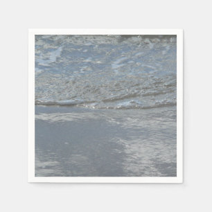 Wasser, das am Strand leckt, abstrakte Fotografie Serviette