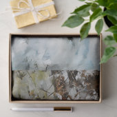 Wasser, das durch das Schneepapier läuft Seidenpapier (Geschenk)