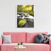 Wasser, das durch Moos bedeckt ist, Felsen in eine Leinwanddruck (Insitu (Wohnzimmer))