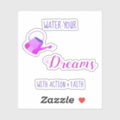 *~* Wasser Deine Träume mit Action und Glauben Aufkleber (Blatt)