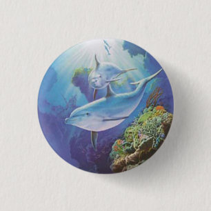 Wasser-Delphin-Knopf Button