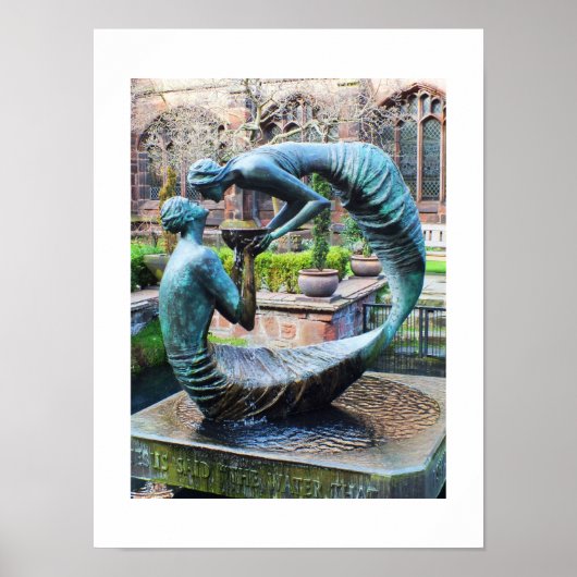 Wasser der Lebensbildhauerei Poster (Vorne)