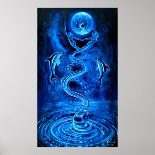 Wasser der Quelle des Lebens auf der Erde Poster (Vorne)