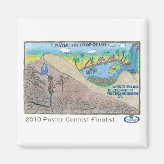 Wasser: Der Tropfen des Lebens Magnet (Vorne)
