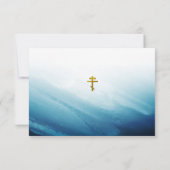 Wasser des ewigen Lebens Orthodoxe Christliche Tau Dankeskarte (Rückseite)