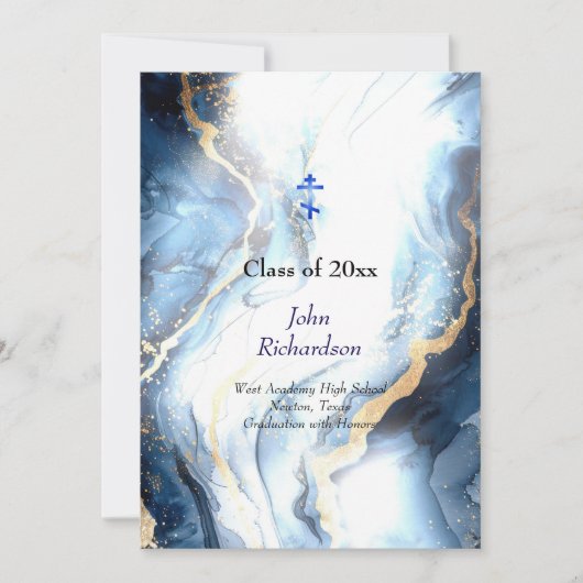 Wasser des Lebens 2025 Orthodoxe Abschluss Einladu Einladung (Vorderseite)