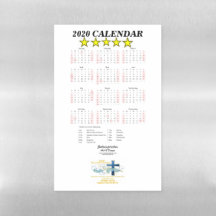 WASSER DES LEBENSMINISTERS CHURCH MAGNET CALENDAR