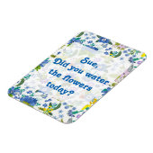 Wasser die Blume | Blue Garden Erinnerung Magnet (Linke Seite)