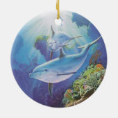 Wasser-Dolphin-Ornament Keramik Ornament (Hinten)