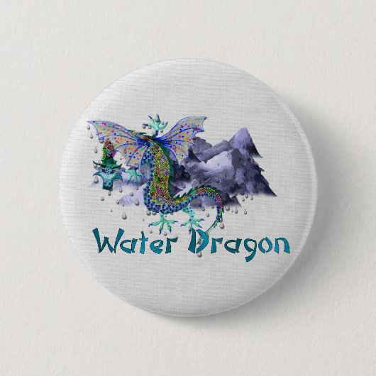 Wasser-Drache Button (Vorderseite)