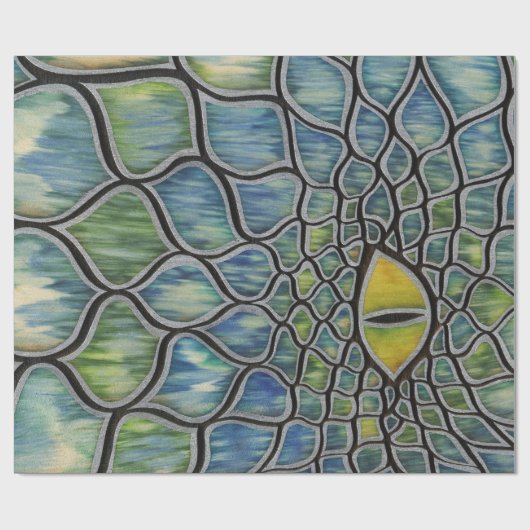 Wasser-Drache Geschenkpapier (Flach)